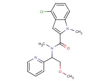 4-chloro-N-(2-methoxy-1-pyridin-2-ylethyl)-N,1-dimethyl-1H-indole-2-carboxamide