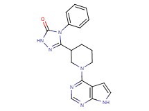 4-phenyl-5-[1-(7H-pyrrolo[2,3-d]pyrimidin-4-yl)-3-piperidinyl]-2,4-dihydro-3H-1,2,4-triazol-3-one