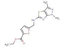 ethyl 5-{[(1,3-dimethyl-1H-pyrazolo[3,4-d][1,3]thiazol-5-yl)amino]methyl}-2-furoate