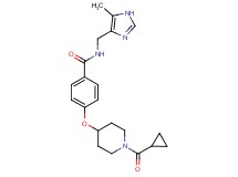 4-{[1-(cyclopropylcarbonyl)piperidin-4-yl]oxy}-N-[(5-methyl-1H-imidazol-4-yl)methyl]benzamide