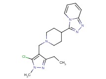 3-{1-[(5-chloro-3-ethyl-1-methyl-1H-pyrazol-4-yl)methyl]piperidin-4-yl}[1,2,4]triazolo[4,3-a]pyridine