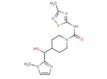 4-[hydroxy(1-methyl-1H-imidazol-2-yl)methyl]-N-(3-methyl-1,2,4-thiadiazol-5-yl)piperidine-1-carboxamide