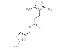N-[(2-amino-1,3-thiazol-4-yl)methyl]-3-(3,5-dimethyl-4-isoxazolyl)propanamide trifluoroacetate