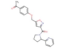 1-{4-[(3-{[2-(2-pyridinyl)-1-pyrrolidinyl]carbonyl}-5-isoxazolyl)methoxy]phenyl}ethanone