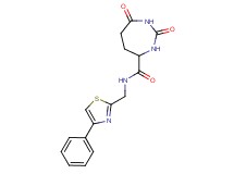2,7-dioxo-N-[(4-phenyl-1,3-thiazol-2-yl)methyl]-1,3-diazepane-4-carboxamide