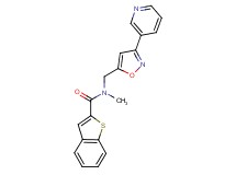 N-methyl-N-{[3-(3-pyridinyl)-5-isoxazolyl]methyl}-1-benzothiophene-2-carboxamide