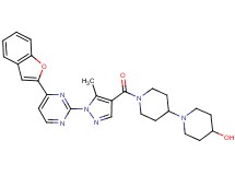 1'-({1-[4-(1-benzofuran-2-yl)-2-pyrimidinyl]-5-methyl-1H-pyrazol-4-yl}carbonyl)-1,4'-bipiperidin-4-ol