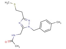 N-({1-(4-methylbenzyl)-3-[2-(methylthio)ethyl]-1H-1,2,4-triazol-5-yl}methyl)acetamide
