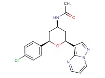 N-[(2R*,4R*,6S*)-2-(4-chlorophenyl)-6-pyrazolo[1,5-a]pyrimidin-3-yltetrahydro-2H-pyran-4-yl]acetamide