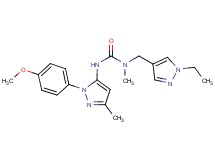 N-[(1-ethyl-1H-pyrazol-4-yl)methyl]-N'-[1-(4-methoxyphenyl)-3-methyl-1H-pyrazol-5-yl]-N-methylurea