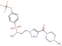 N-methyl-N-(2-{4-[(4-methyl-1-piperazinyl)carbonyl]-1H-1,2,3-triazol-1-yl}ethyl)-4-(trifluoromethoxy)benzenesulfonamide