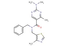 N-benzyl-2-(dimethylamino)-4-methyl-N-[(4-methyl-1,3-thiazol-5-yl)methyl]pyrimidine-5-carboxamide