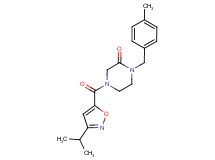 4-[(3-isopropyl-5-isoxazolyl)carbonyl]-1-(4-methylbenzyl)-2-piperazinone