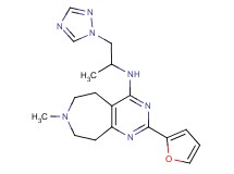 2-(2-furyl)-7-methyl-N-[1-methyl-2-(1H-1,2,4-triazol-1-yl)ethyl]-6,7,8,9-tetrahydro-5H-pyrimido[4,5-d]azepin-4-amine