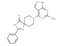 8-(6-amino-1H-pyrazolo[3,4-d]pyrimidin-4-yl)-2-phenyl-1,3,8-triazaspiro[4.5]dec-1-en-4-one