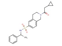 2-(cyclopropylacetyl)-N-(1-phenylethyl)-1,2,3,4-tetrahydroisoquinoline-6-sulfonamide