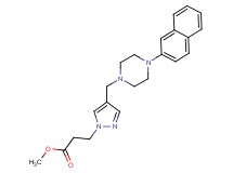 methyl 3-(4-{[4-(2-naphthyl)-1-piperazinyl]methyl}-1H-pyrazol-1-yl)propanoate