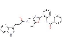 N-{2-[4-({[3-(1H-indol-3-yl)propanoyl]amino}methyl)-5-methyl-1,3-oxazol-2-yl]phenyl}benzamide