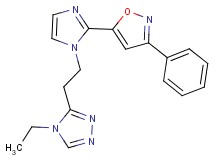 4-ethyl-3-{2-[2-(3-phenylisoxazol-5-yl)-1H-imidazol-1-yl]ethyl}-4H-1,2,4-triazole
