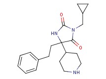 3-(cyclopropylmethyl)-5-(2-phenylethyl)-5-(4-piperidinyl)-2,4-imidazolidinedione hydrochloride