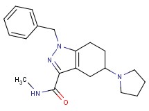 1-benzyl-N-methyl-5-(1-pyrrolidinyl)-4,5,6,7-tetrahydro-1H-indazole-3-carboxamide