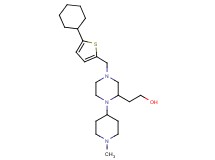 2-[4-[(5-cyclohexyl-2-thienyl)methyl]-1-(1-methyl-4-piperidinyl)-2-piperazinyl]ethanol