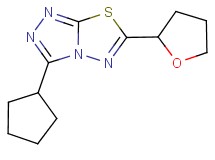 3-cyclopentyl-6-(tetrahydrofuran-2-yl)[1,2,4]triazolo[3,4-b][1,3,4]thiadiazole
