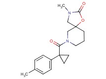 3-methyl-7-{[1-(4-methylphenyl)cyclopropyl]carbonyl}-1-oxa-3,7-diazaspiro[4.5]decan-2-one