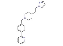 2-[4-({4-[2-(1H-pyrazol-1-yl)ethyl]-1-piperidinyl}methyl)phenyl]pyridine