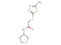 2-[(5-amino-1,3,4-thiadiazol-2-yl)thio]-N-(tetrahydro-3-thienyl)acetamide