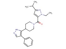 1-[(1-ethyl-3-isopropyl-1H-pyrazol-5-yl)carbonyl]-4-(4-phenyl-1H-pyrazol-5-yl)piperidine