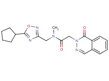 N-[(5-cyclopentyl-1,2,4-oxadiazol-3-yl)methyl]-N-methyl-2-(1-oxophthalazin-2(1H)-yl)acetamide