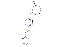 4-{[2-(benzylthio)pyrimidin-5-yl]methyl}-2-methyl-1,4-oxazepane