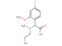 (4-fluoro-2-methoxyphenyl)[(2-hydroxyethyl)(methyl)amino]acetic acid