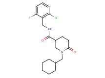 N-(2-chloro-6-fluorobenzyl)-1-(cyclohexylmethyl)-6-oxo-3-piperidinecarboxamide