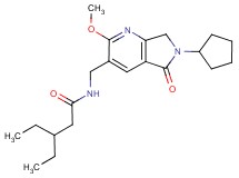 N-[(6-cyclopentyl-2-methoxy-5-oxo-6,7-dihydro-5H-pyrrolo[3,4-b]pyridin-3-yl)methyl]-3-ethylpentanamide