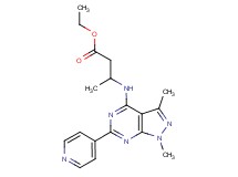 ethyl 3-{[1,3-dimethyl-6-(4-pyridinyl)-1H-pyrazolo[3,4-d]pyrimidin-4-yl]amino}butanoate