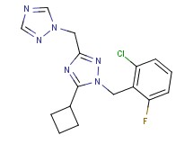 1-(2-chloro-6-fluorobenzyl)-5-cyclobutyl-3-(1H-1,2,4-triazol-1-ylmethyl)-1H-1,2,4-triazole
