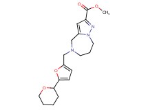 methyl 5-{[5-(tetrahydro-2H-pyran-2-yl)-2-furyl]methyl}-5,6,7,8-tetrahydro-4H-pyrazolo[1,5-a][1,4]diazepine-2-carboxylate