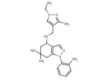 N-[(1-ethyl-3-methyl-1H-pyrazol-4-yl)methyl]-6,6-dimethyl-1-(2-methylphenyl)-4,5,6,7-tetrahydro-1H-indazol-4-amine