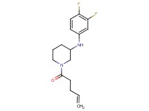 N-(3,4-difluorophenyl)-1-(4-pentenoyl)-3-piperidinamine