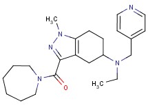 3-(1-azepanylcarbonyl)-N-ethyl-1-methyl-N-(4-pyridinylmethyl)-4,5,6,7-tetrahydro-1H-indazol-5-amine