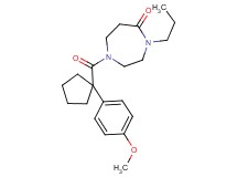 1-{[1-(4-methoxyphenyl)cyclopentyl]carbonyl}-4-propyl-1,4-diazepan-5-one