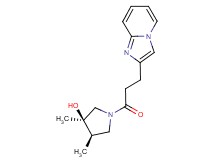 (3R*,4R*)-1-(3-imidazo[1,2-a]pyridin-2-ylpropanoyl)-3,4-dimethylpyrrolidin-3-ol