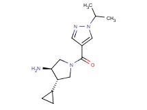 (3R*,4S*)-4-cyclopropyl-1-[(1-isopropyl-1H-pyrazol-4-yl)carbonyl]pyrrolidin-3-amine