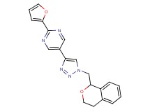 5-[1-(3,4-dihydro-1H-isochromen-1-ylmethyl)-1H-1,2,3-triazol-4-yl]-2-(2-furyl)pyrimidine
