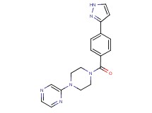 2-{4-[4-(1H-pyrazol-3-yl)benzoyl]-1-piperazinyl}pyrazine