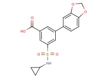 3-(1,3-benzodioxol-5-yl)-5-[(cyclopropylamino)sulfonyl]benzoic acid