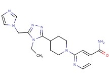 2-{4-[4-ethyl-5-(1H-imidazol-1-ylmethyl)-4H-1,2,4-triazol-3-yl]piperidin-1-yl}isonicotinamide