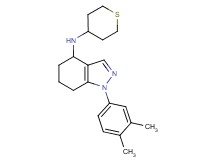 1-(3,4-dimethylphenyl)-N-(tetrahydro-2H-thiopyran-4-yl)-4,5,6,7-tetrahydro-1H-indazol-4-amine